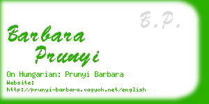 barbara prunyi business card